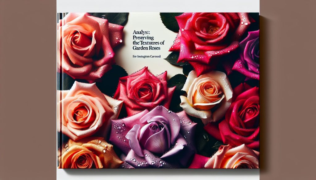 Разбор сохранить фактуры садовые розы — для Instagram-карусели, с брызгами воды