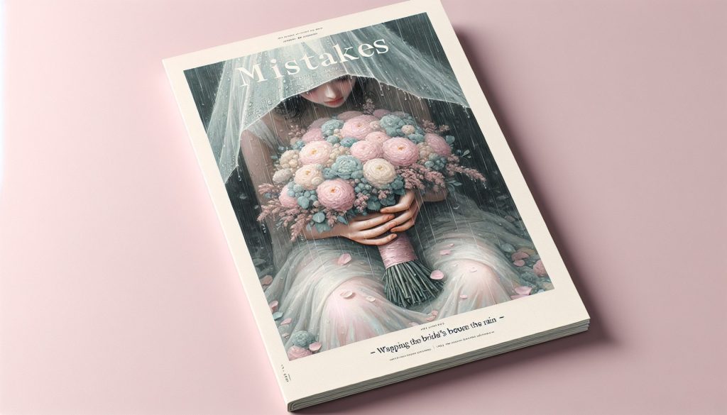 Ошибки: Упаковать букет невесты под дождем — в пастельной гамме