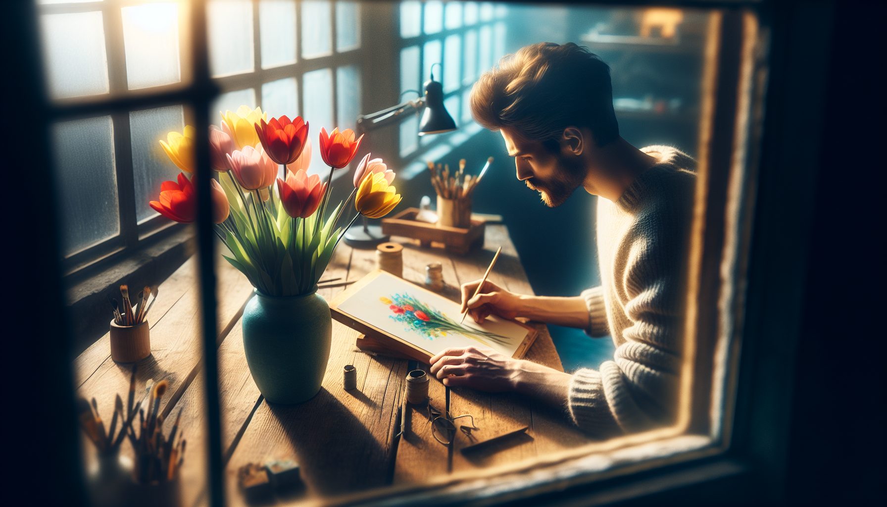 Работа с моделью сквозь стекло