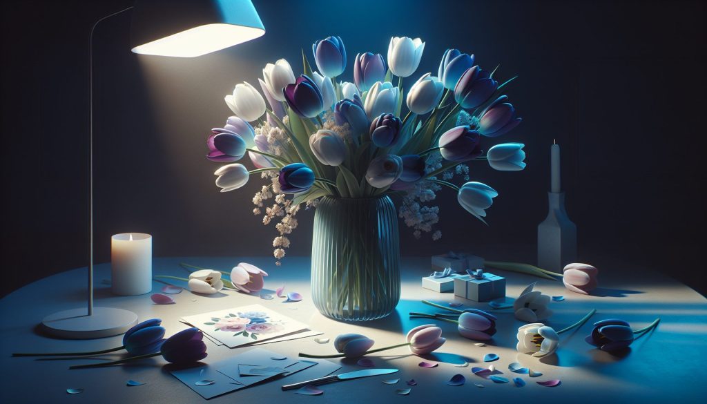 Гайд поставить свет тюльпаны: в холодной палитре, для открытки