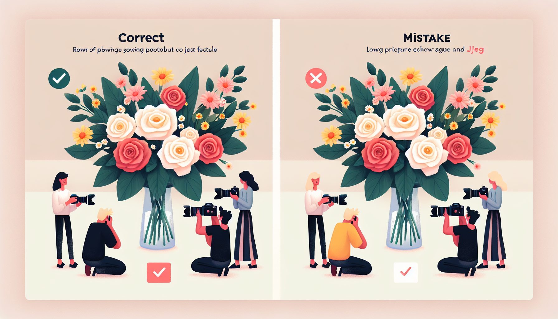 Типичные ошибки при съемке букетов в разных форматах