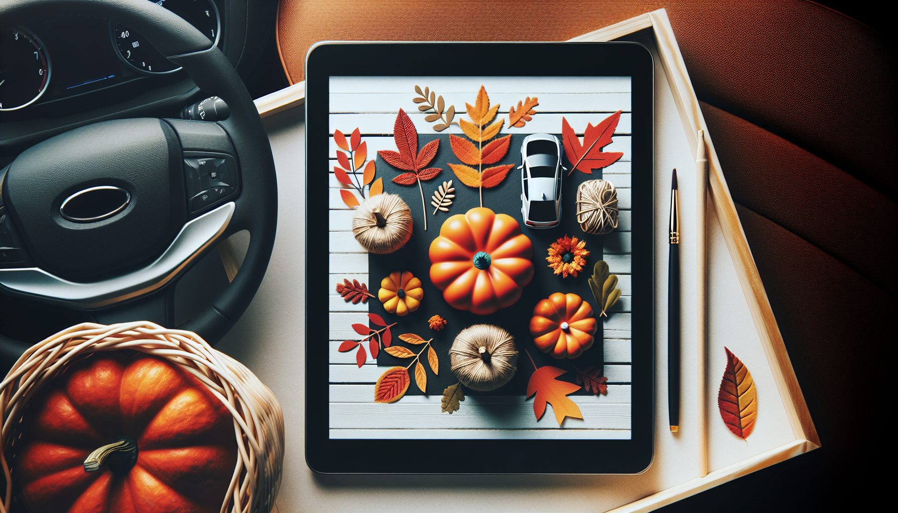 Почему вообще стоит показывать осеннюю композицию в машине