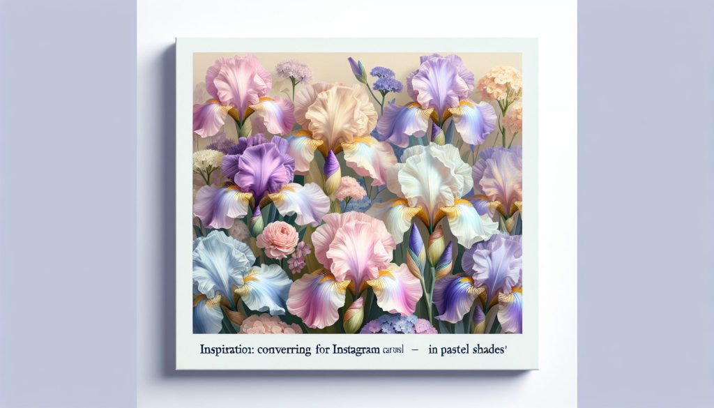 Вдохновение: Передать ирисы для Instagram-карусели — в пастельной гамме