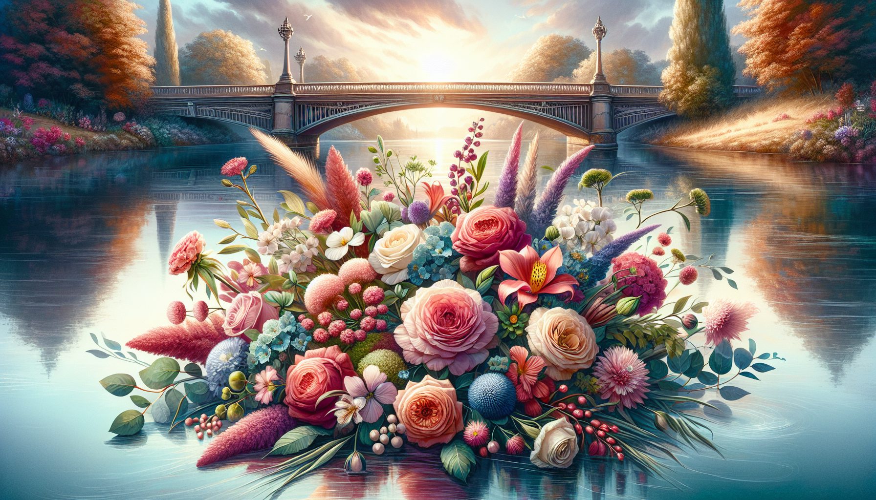 Как подобрать букет для съёмки у воды