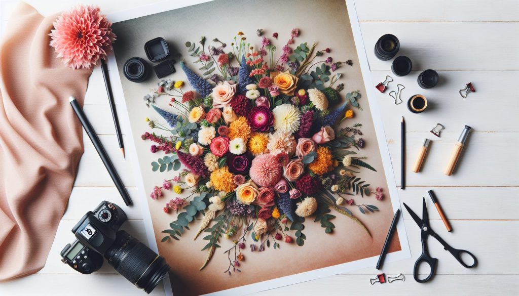 Как снять букет сверху так, чтобы он не превратился в «ковёр»