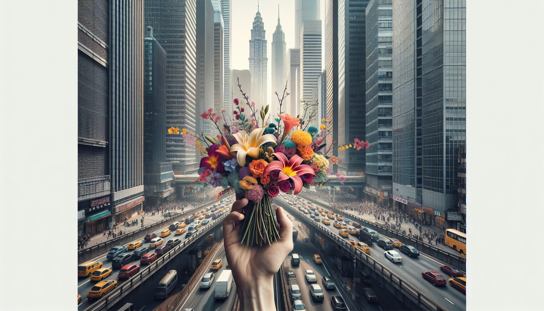Как выбрать букет для съёмки в городском ритме