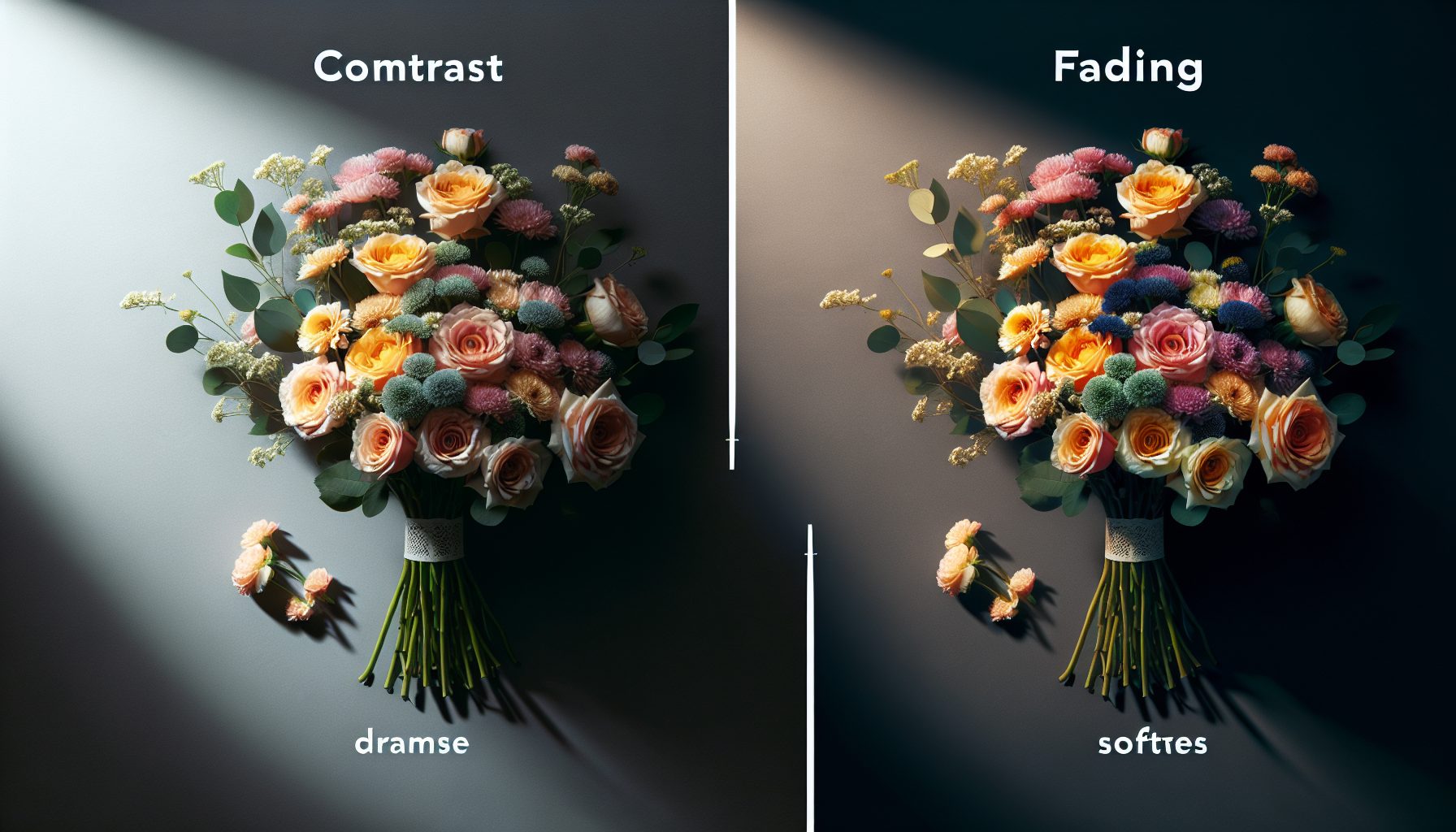 Контраст и выцветание: баланс между драмой и нежностью