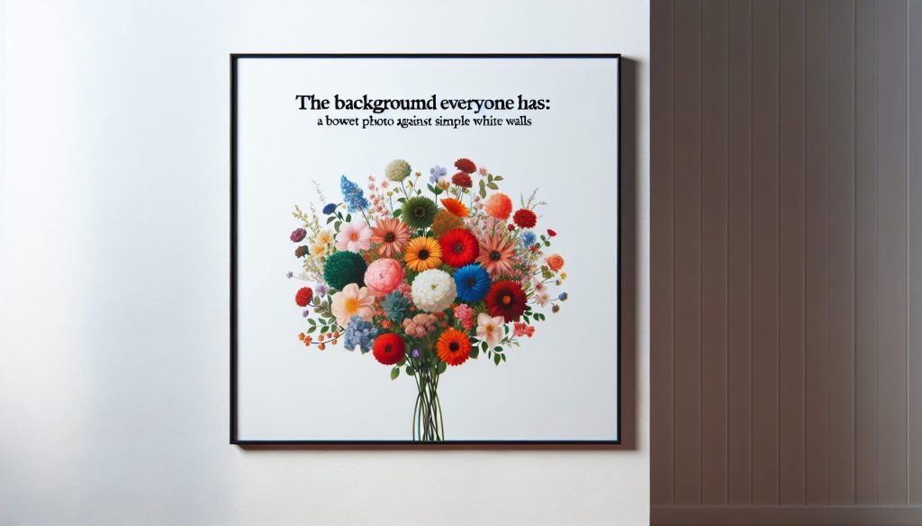 Фон, который есть у всех: фото букета на простых белых стенах