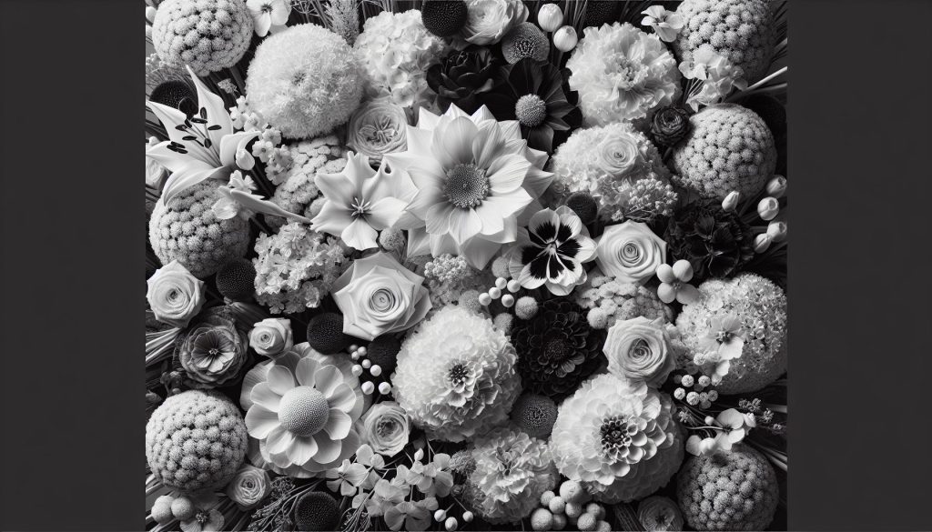 Букет в чёрно-белом: какие цветы особенно выигрывают без цвета